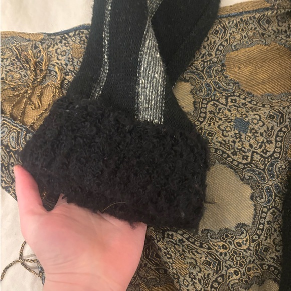 Striped Black and Gray Women's Sweater - Picture 5 of 5